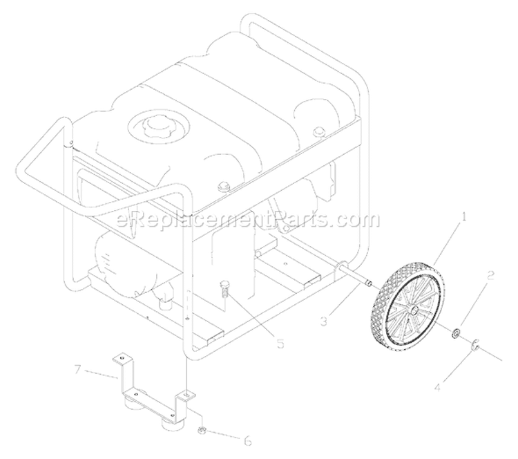 WheelKit(207269) Diagram and Parts List for  Briggs and Stratton Generator